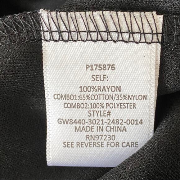 Almost Famous Boho Black Rayon Swing Dress Small - Picture 6 of 7